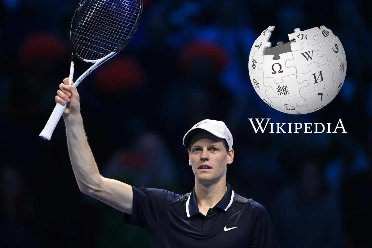 Jannik Sinner e Wikipedia logo